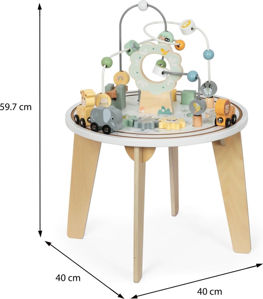 Lerntisch aus Holz mit Magnetbahn und Perlenwerfer – Produktbild 7