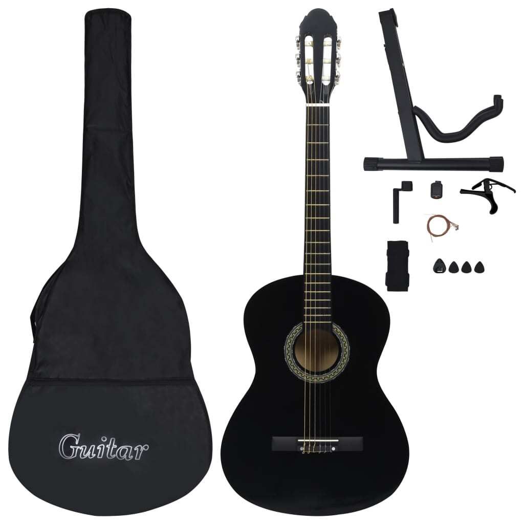 Set Chitarra Classica per Principianti 12 pz Nera 4/4 39" Immagine del prodotto 