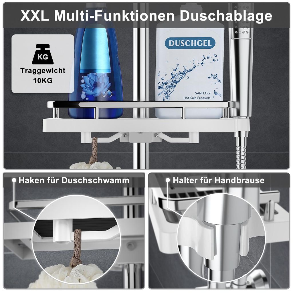 Duschset Edelstahl Regendusche 20 cm Duschsystem ohne Produktbild 
