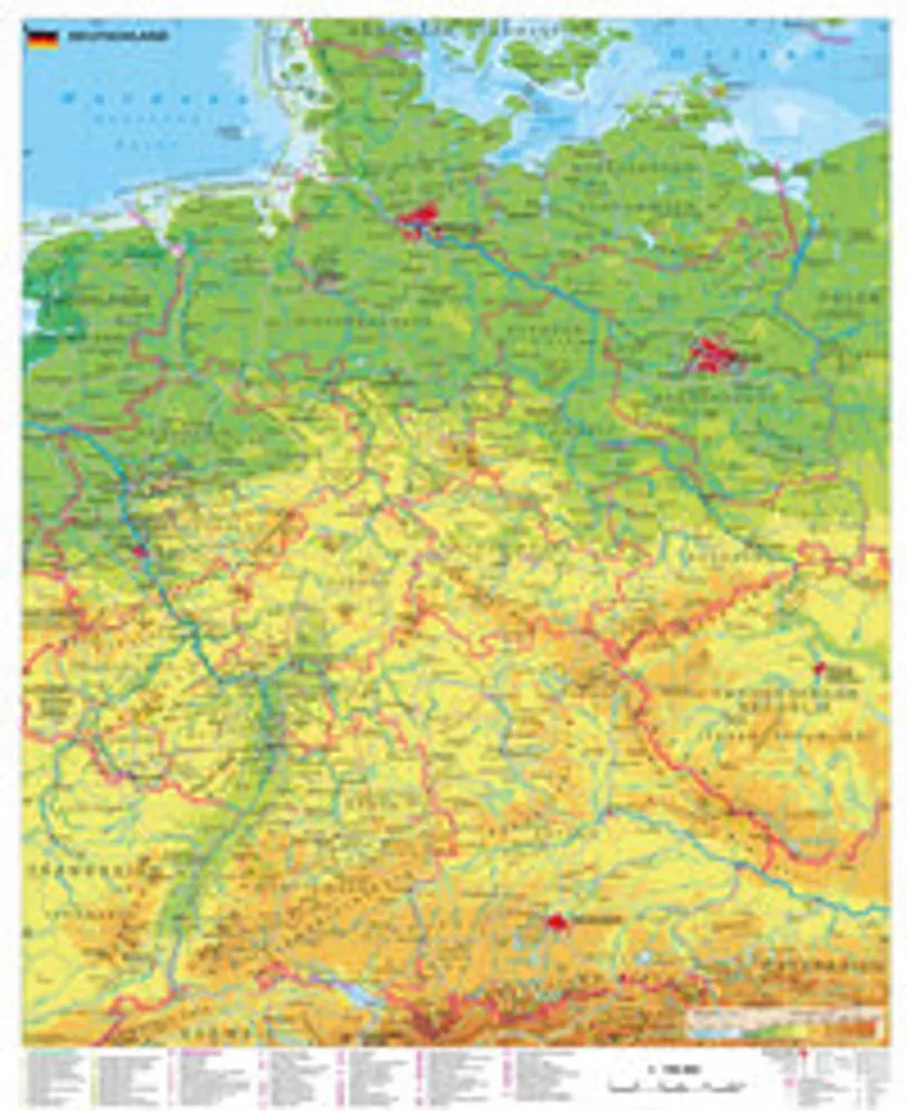 Carte murale Stiefel grand format haute précision euthanasie physique