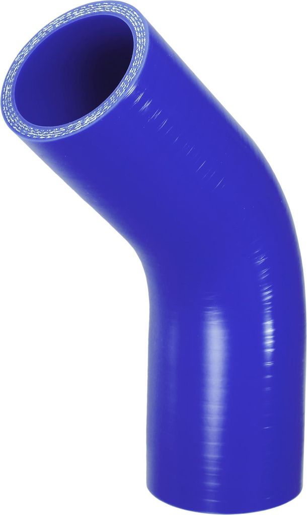 1 Stück 45mm 1,77" ID 90mm 3,54" Länge 45 Grad blau Autosilikonschlauch Kühlmittelschlauch Universal