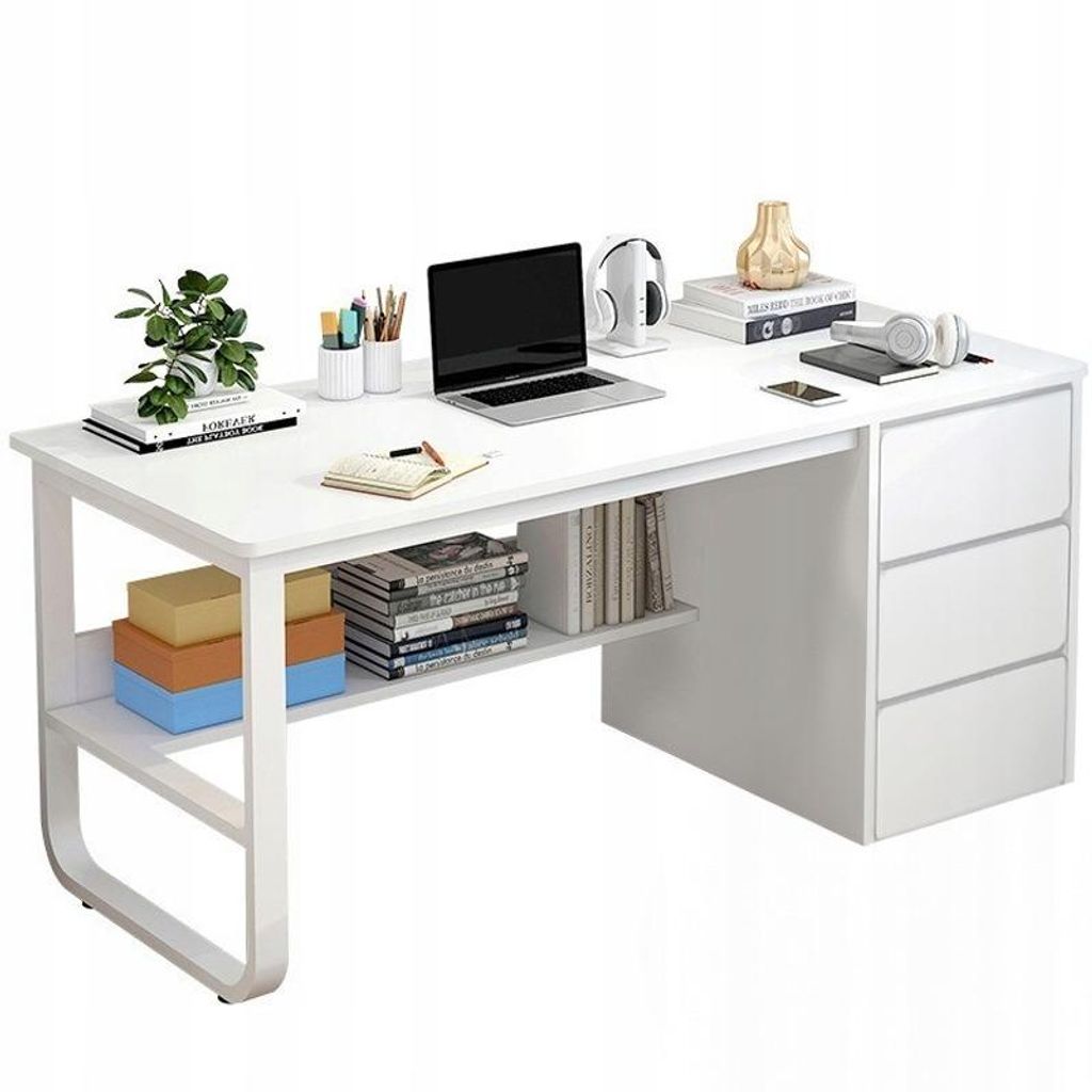 Jugend Computer Schreibtisch Weiss Skandinavischen Stil Produktbild 