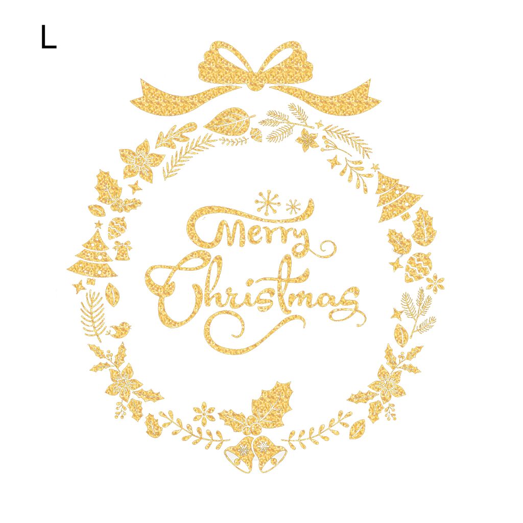 Weihnachtsaufkleber klarer Druck dekorativ abnehmbar Weihnachtsbaum Schneeflockenfensterabziehbilder für Neujahr-L