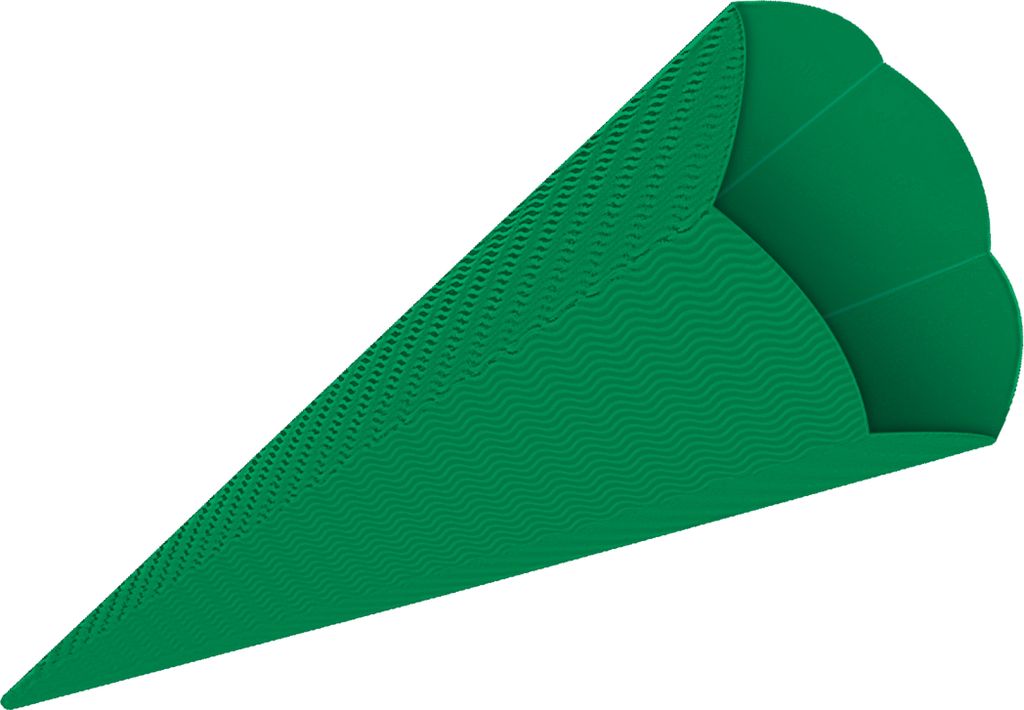 3D Color Schultüten Bastelwellpappe 68CM GRÜN - Schultüten Produktbild 