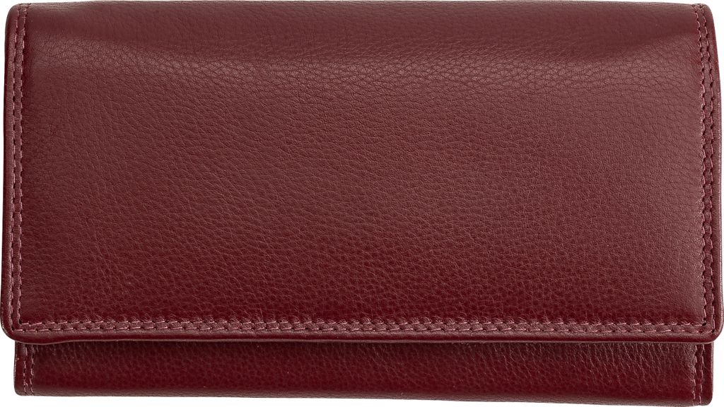 Josephine Osthoff Geldbörse Damen Leder Länglich Portemonnaie mit Bügelverschluss KleinGeldbörse Kreditkartenetui RFID-Schutz Geldbeutel mit M...