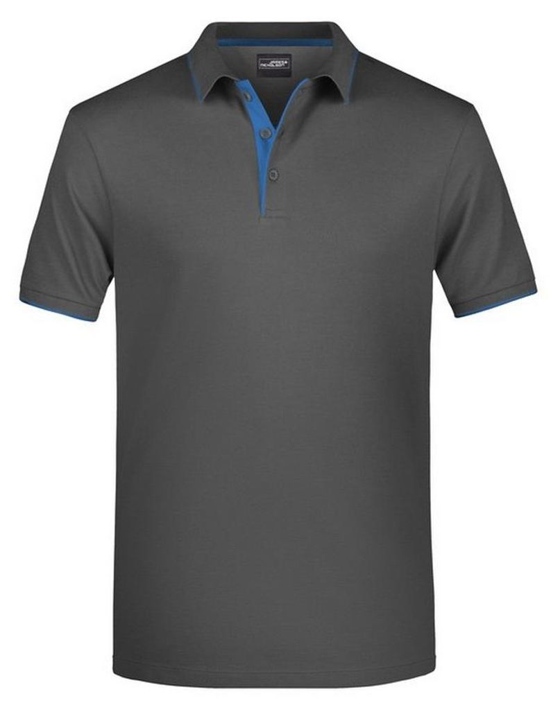 James and Nicholson - Poloshirt für Herren LT2705 (3XL) (Graphit/Aquablau)