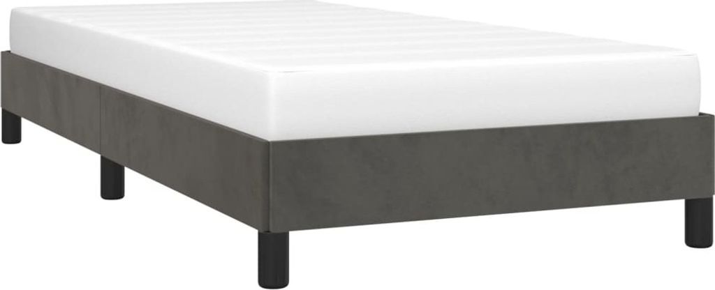 Bettgestell ohne Matratze Dunkelgrau 90x200 cm Samt