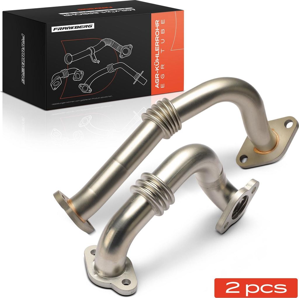 Frankberg 2x Rohrleitung AGR-Ventil für VW Amarok 2HA 2HB AGD S1B Amarok Pritsche/Fahrgestell S1B S6B S7B 2010-2022