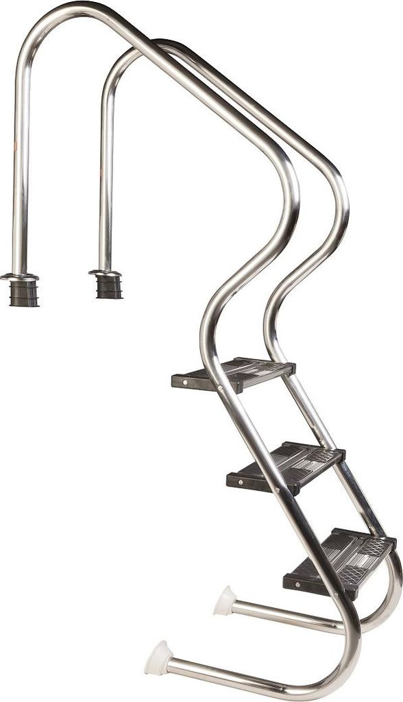 Edelstahlleiter COMFORT 3-Stufen