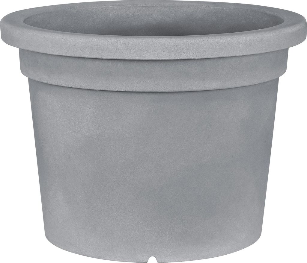 Pflanzkübel geli Liscia Kunststoff Ø 60 cm H 45 cm betongrau