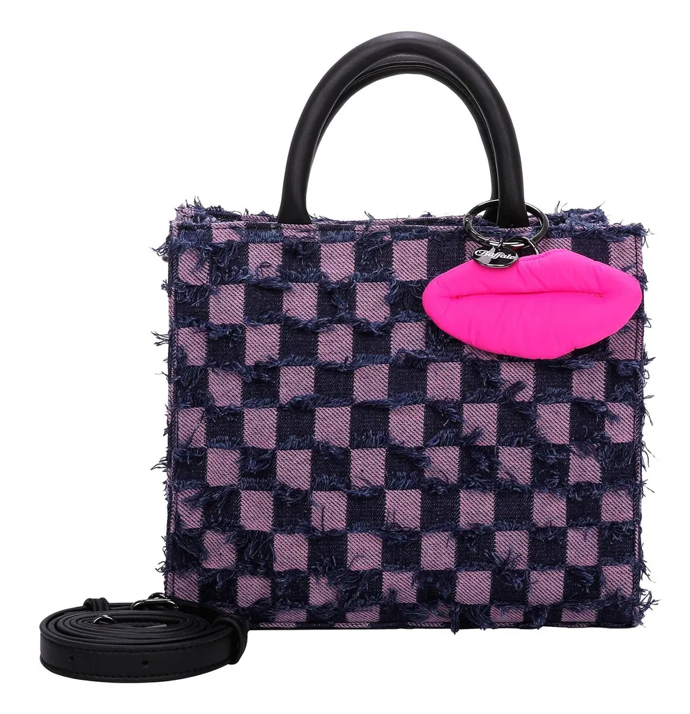Sac Shopper Rose BUFFALO Fancy Squares avec Bandoulière Amovible Femme