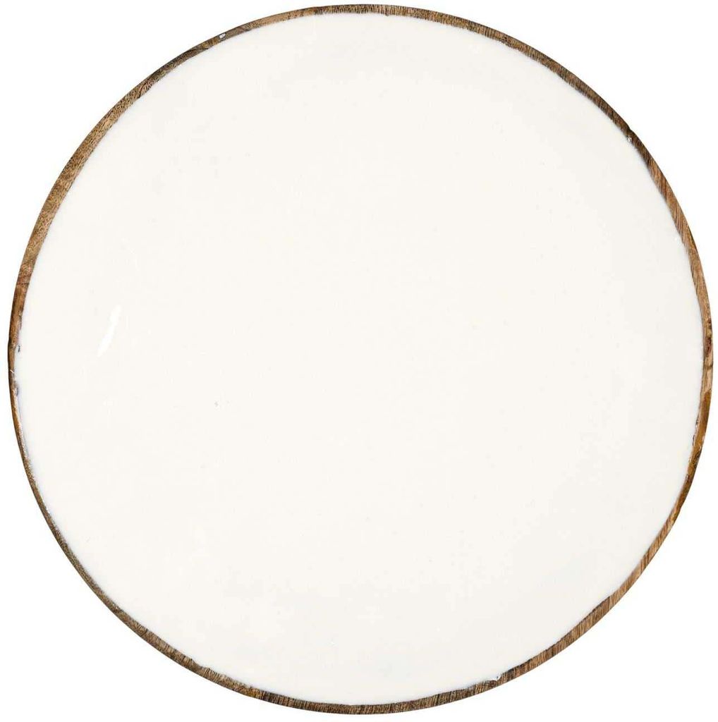 8 Unterteller 35 cm Mango Weiß - Hygge - Home Deco Factory - Cmp