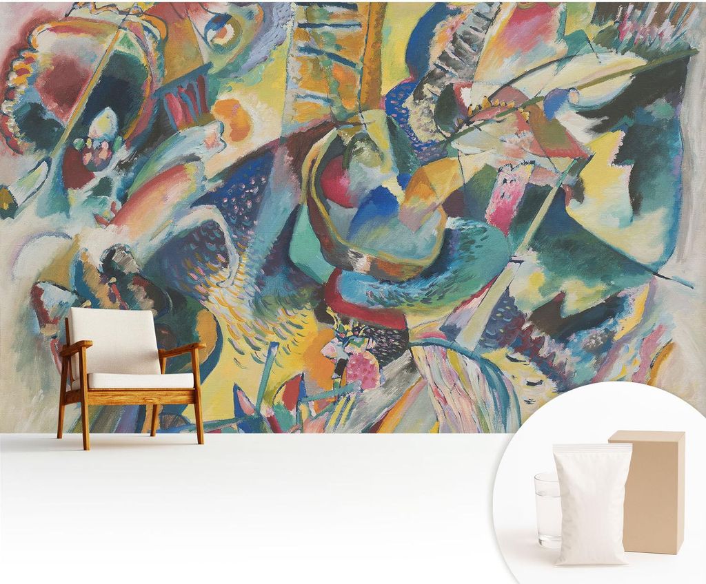 Fototapete - 416x254 cm - Tapete - Wandtapete - Wandbilder - Dekofolie - Tapete Folie - Wand - Dekoration - Wohnzimmer - Farbenfrohe abstrakte