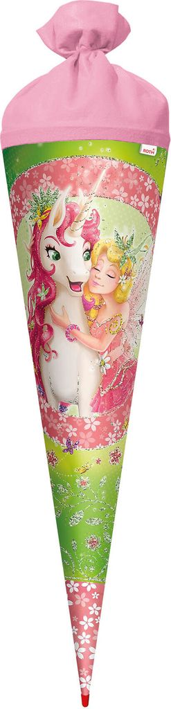 ROTH Schultüte groß Einhornglück 70 cm Glitter rund Produktbild 