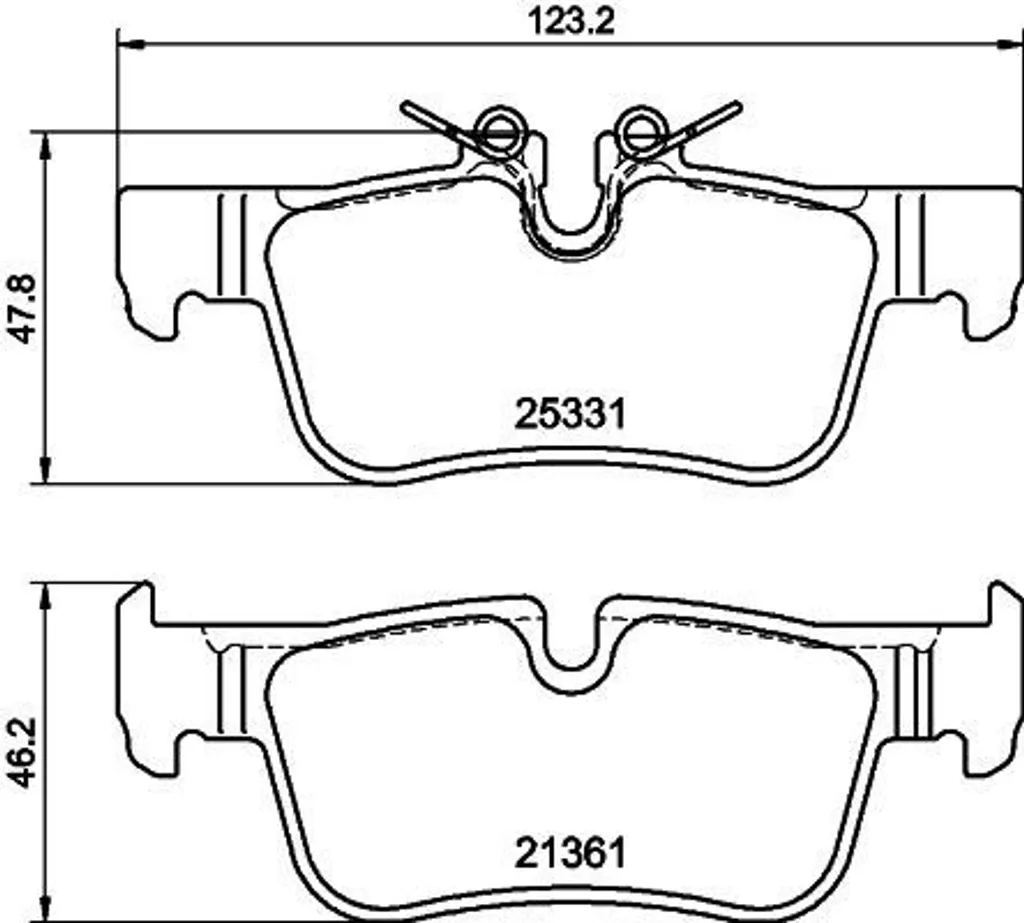 Jeu de plaquettes de frein pour BMW X1 F48, X2 F39 et MINI F54 F56 F60