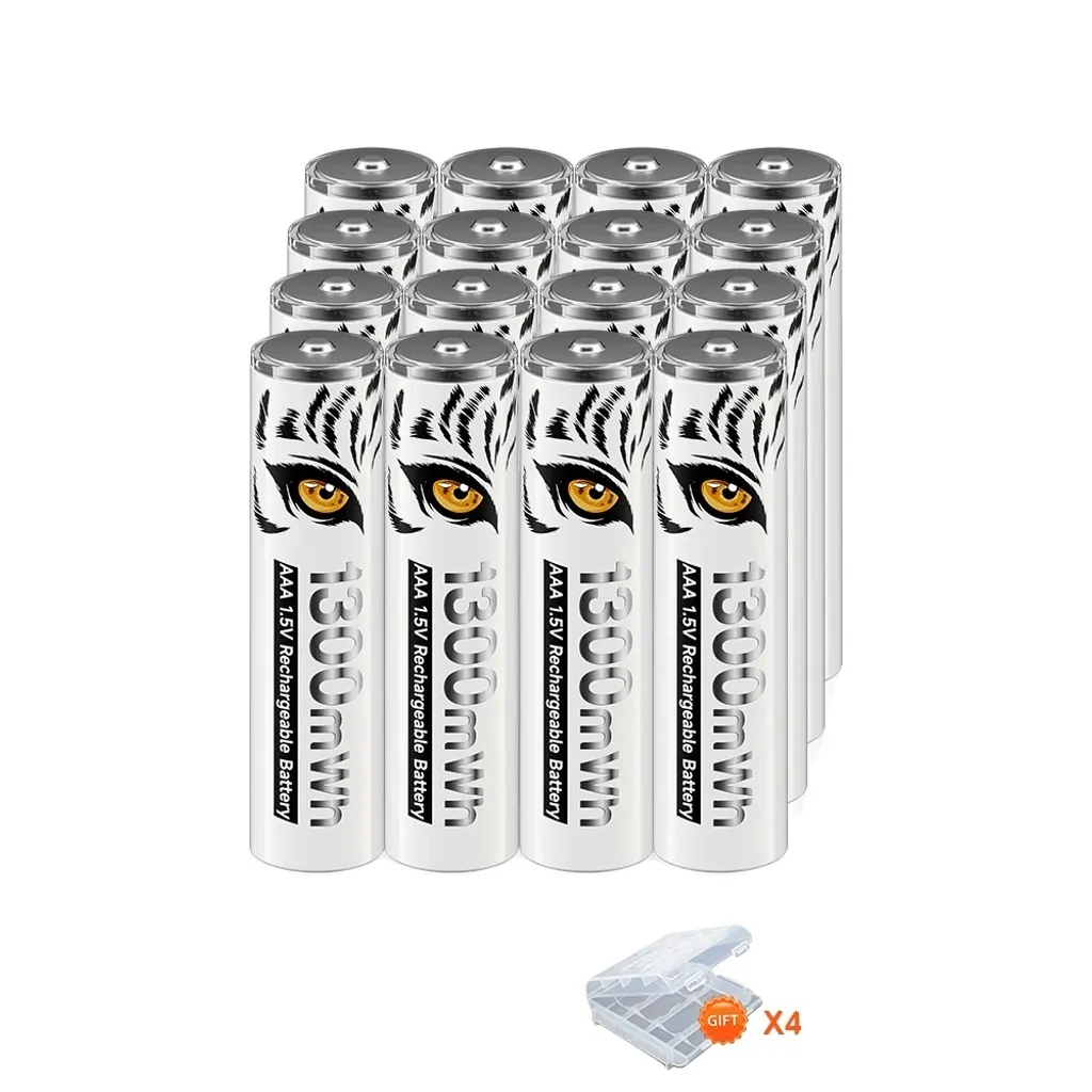 Kit 4 Batterie Litio 3500mWh 1.5V Ricaricabili + Charger Argento