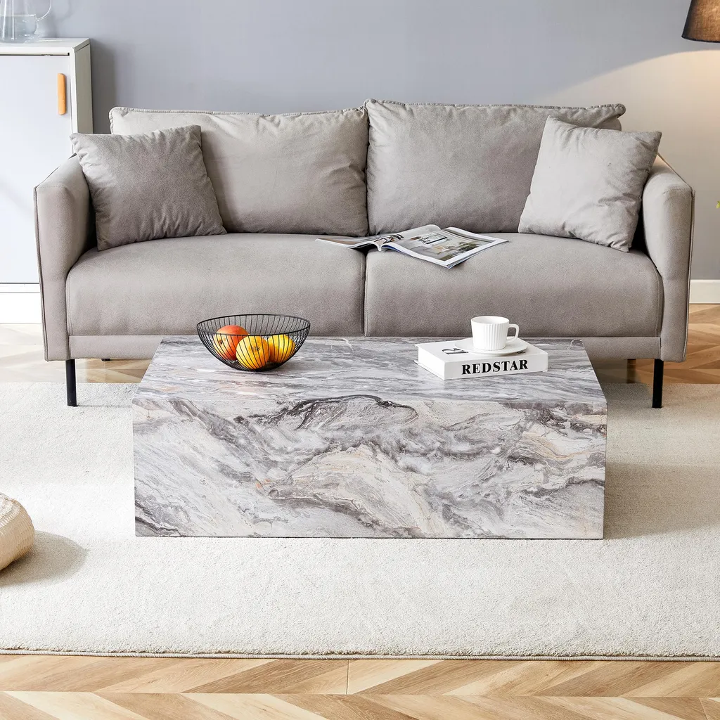 Table basse grise stable et compacte : la solution pour petits salons - 3