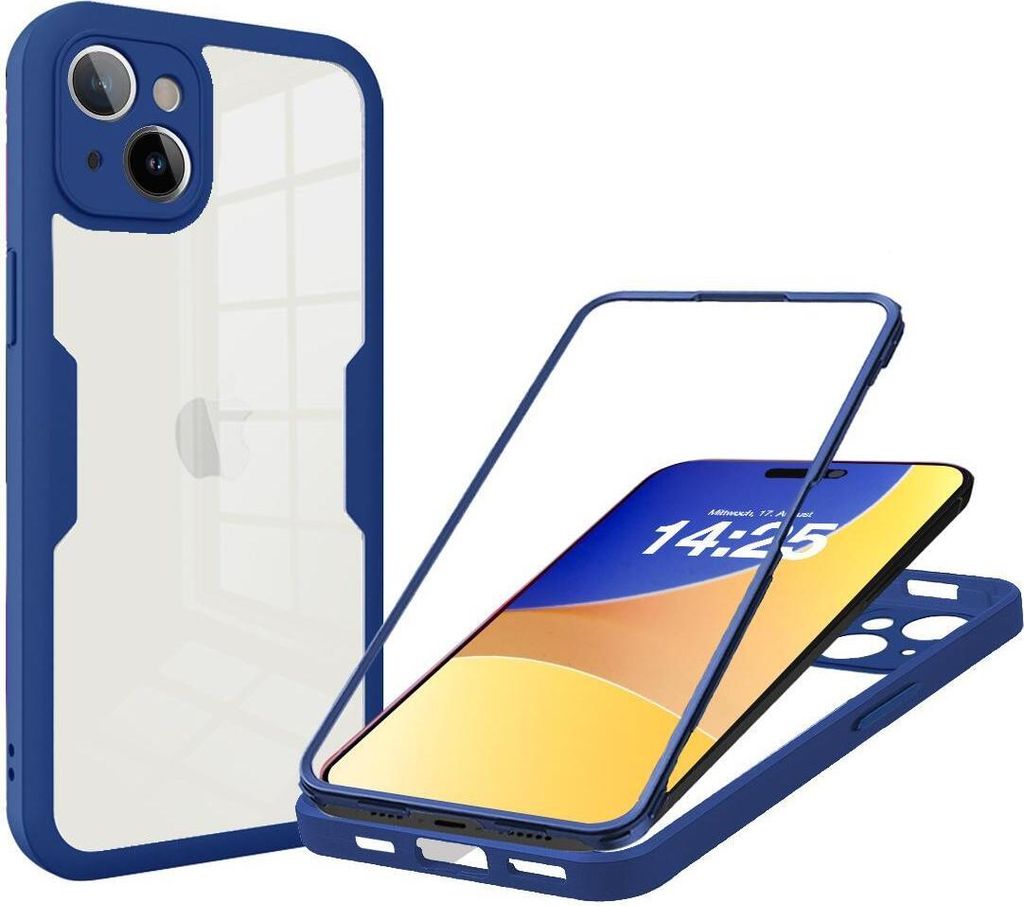 360 Grad Handyhülle für Apple iPhone 15 Full Cover Rundum Produktbild 