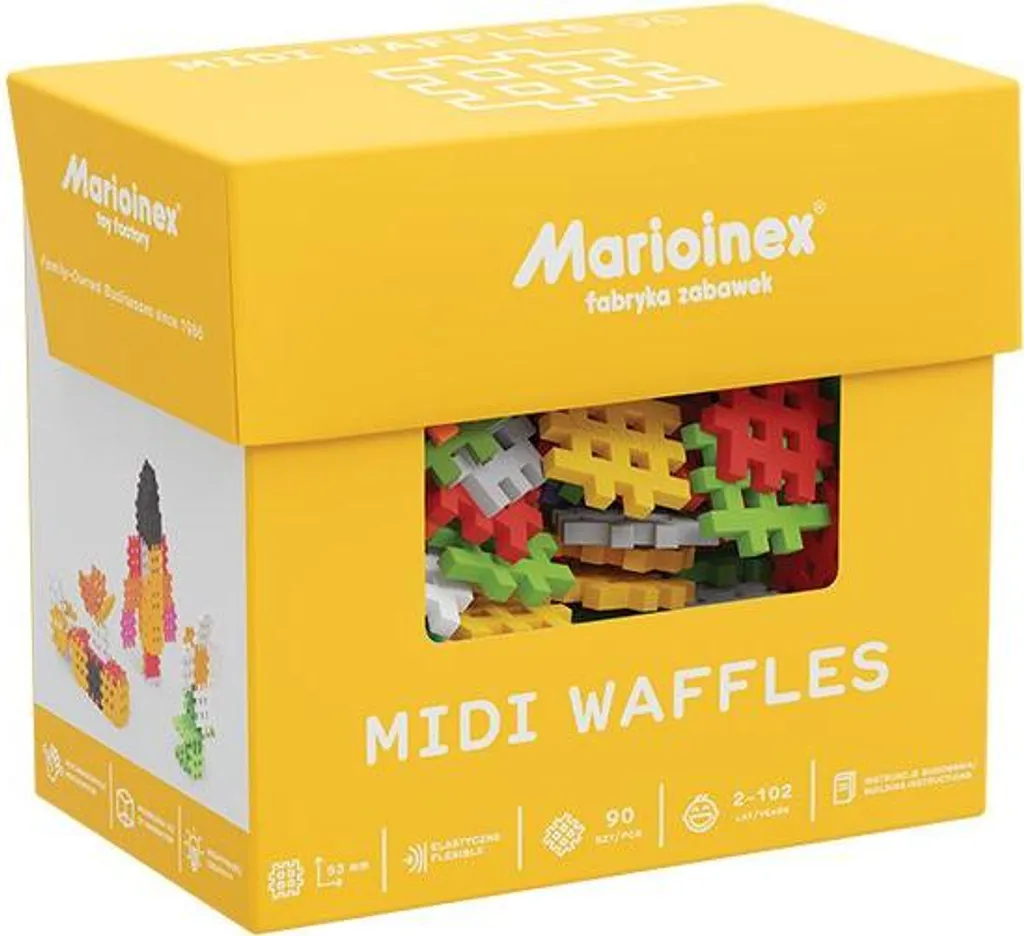 Blocs de construction Midi Waffle Marioinex : Coffret de 90 éléments DIY - 7
