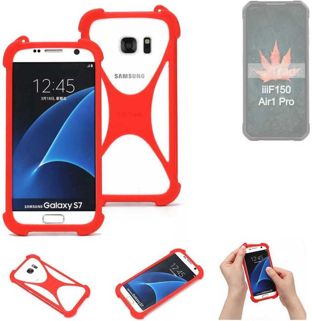 K-S-Trade Handy-Hülle kompatibel mit iiiF150 Air 1 Pro Plus Schutz-Hülle Bumper Silikon Schutz Hülle Cover Case Silikoncase Silikonbumper TPU