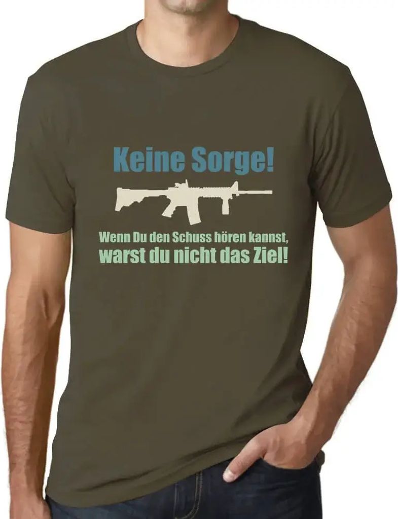 Herren Grafik T-Shirt Keine Sorge Sniper Lustig Zocker Gamer Retro 90's Soldat Geschenk 90. Geburtstag Jahrestag 90 Jahre Jubiläum 90 Jährige Mann
