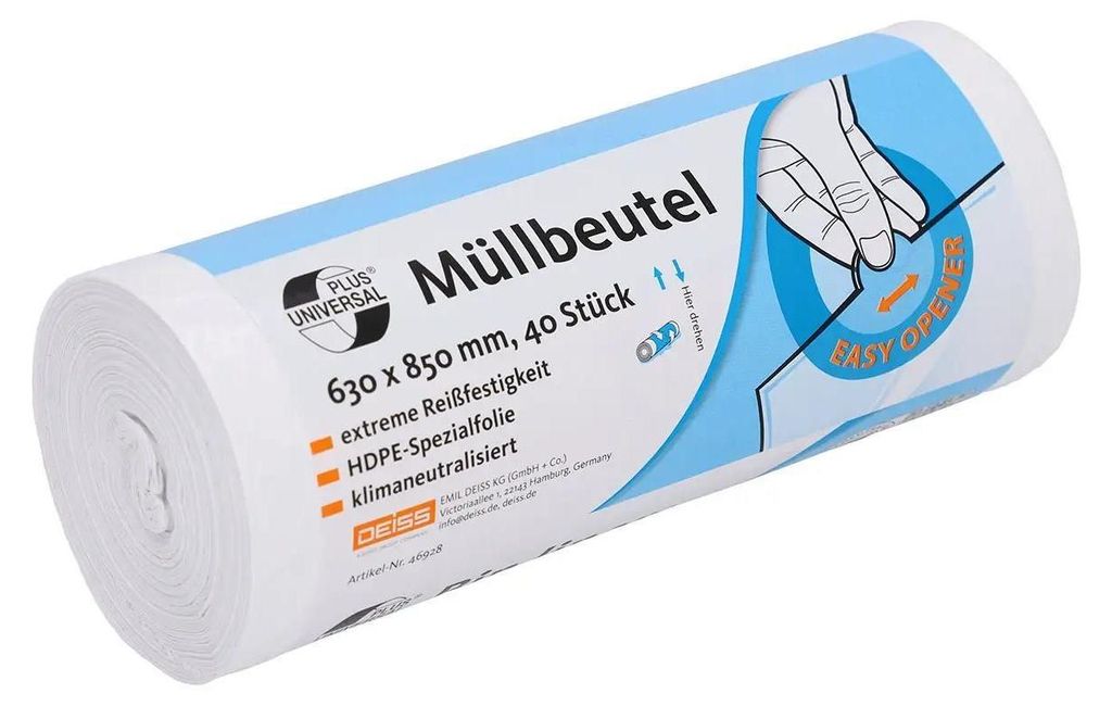 DEISS 46928 Vložky do košov - 80 l, HDPE, 40 kusov Obrázok produktu 