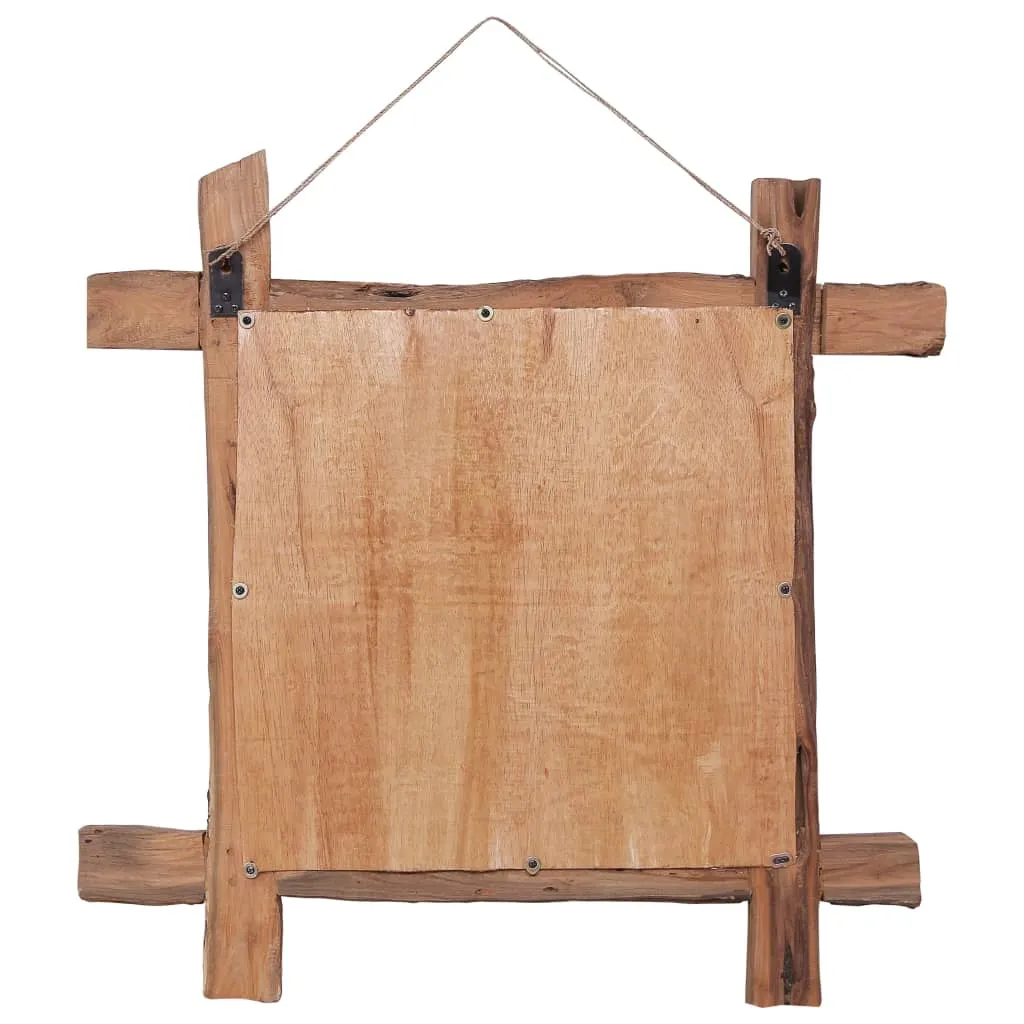 Miroir bois massif 70x70 cm vidaXL - Solution déco murale authentique - 10