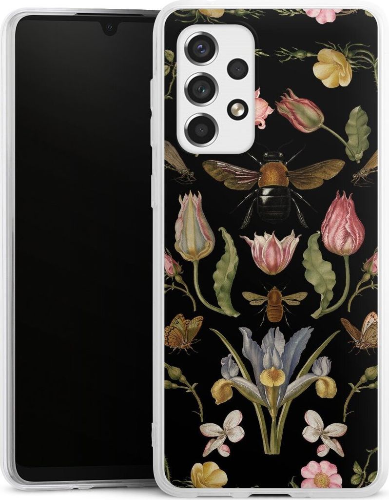 DeinDesign Handyhülle für Samsung Galaxy A33 5G Silikon Hülle Case Smartphone Schutzhülle Biene Blumenkranz Blüte
