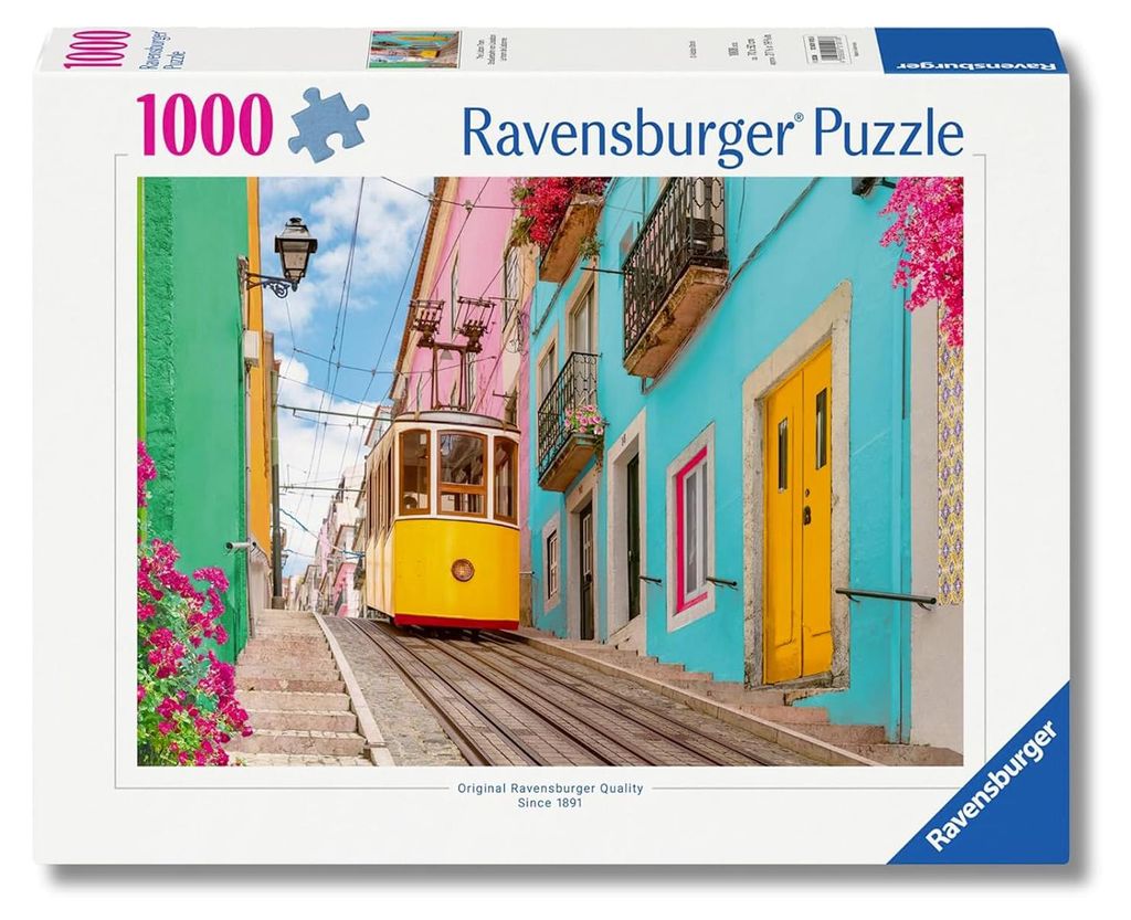 Rompecabezas Ravensburger, 1000 piezas, tranvía de Lisboa, Imagen del producto 