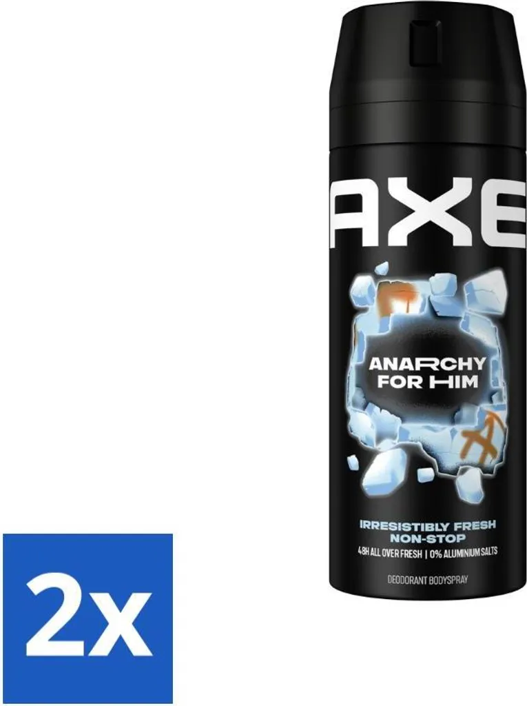 Axe Anarchy for Him 150ml Pack 2 Pezzi - Deodorante Uomo Offerta
