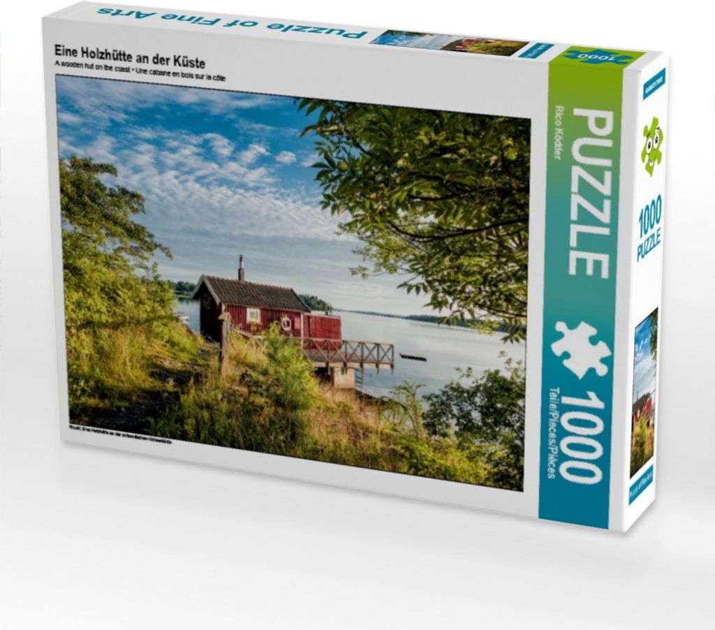 Calvendo Eine Holzhütte an der Küste 1000 Teile Puzzle quer 640x480mm, Ködder Rico; 7294556