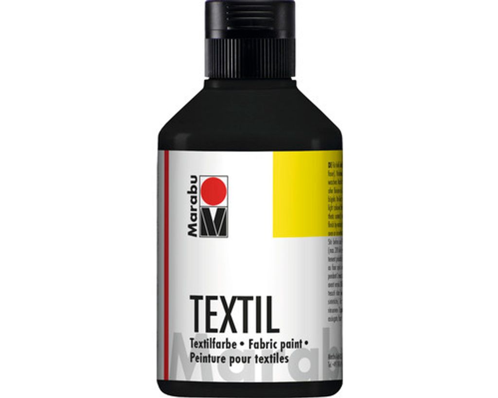 Marabu 17160013073, Schwarz, Textilfarbe, Flüssigkeit, 250 Produktbild 