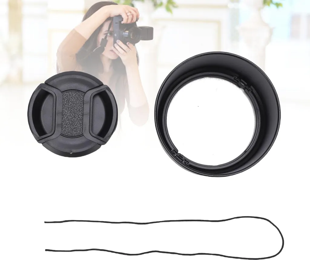 Paraluce adatto per RF S da 55 a 210 mm F5 7.1 IS STM ABS ET 60B Parasole con cappuccio da 55 mm - 4