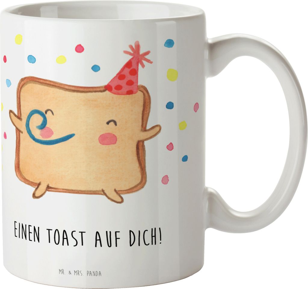 Mr. & Mrs. Panda Tasse Toast Party - Weiß - Geschenk, für Frauen, schöne, Mitbringsel, Freundin, haferl, Valentinstag, Becher, Kaffeetasse, Hoch...