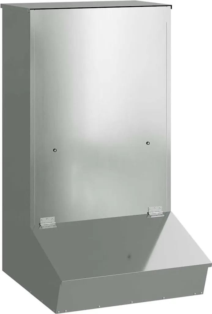 vidaXL Mangiatoia Automatica per Suini 55x51x91,5cm Acciaio Zincato