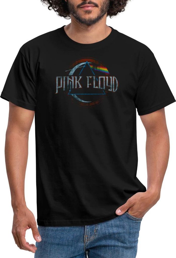 Spreadshirt Pink Floyd Prism Logo Männer T-Shirt, 3XL, Schwarz