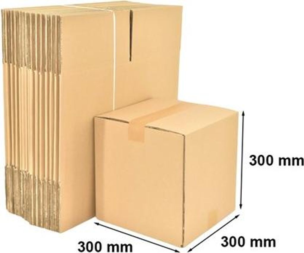 Karton Box 300 x 300 x 300 mm Kartonbox, 10 Stück.
