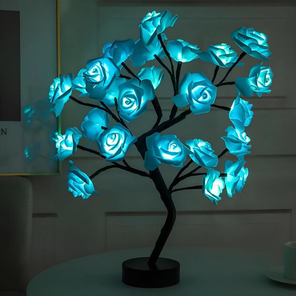 LED-Lampe mit Rosen USB LED-Nachtlicht Produktbild 
