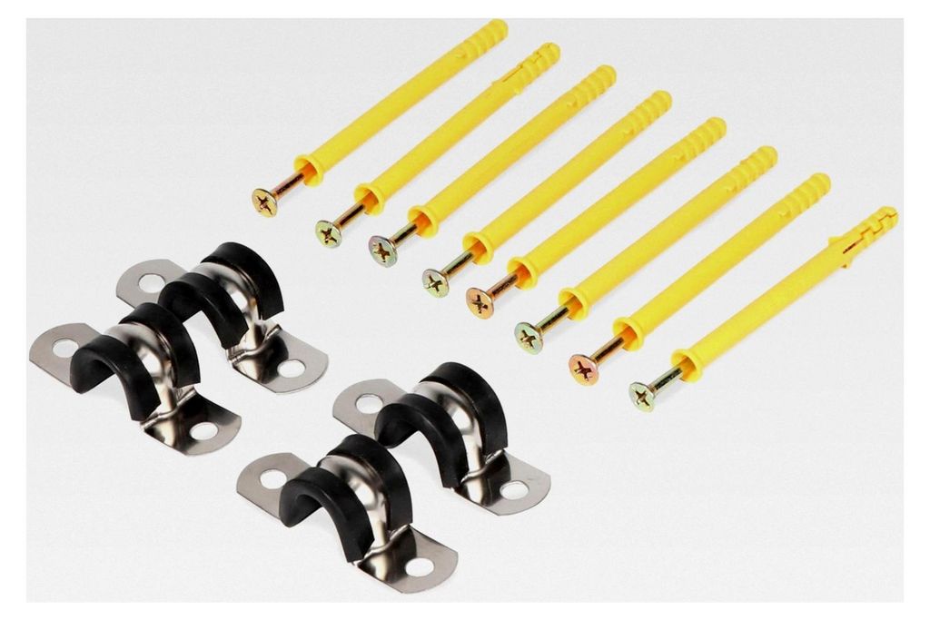 4er Set Wandhalterungen für Spalier Ø14 mm mit Schrauben und Dübel