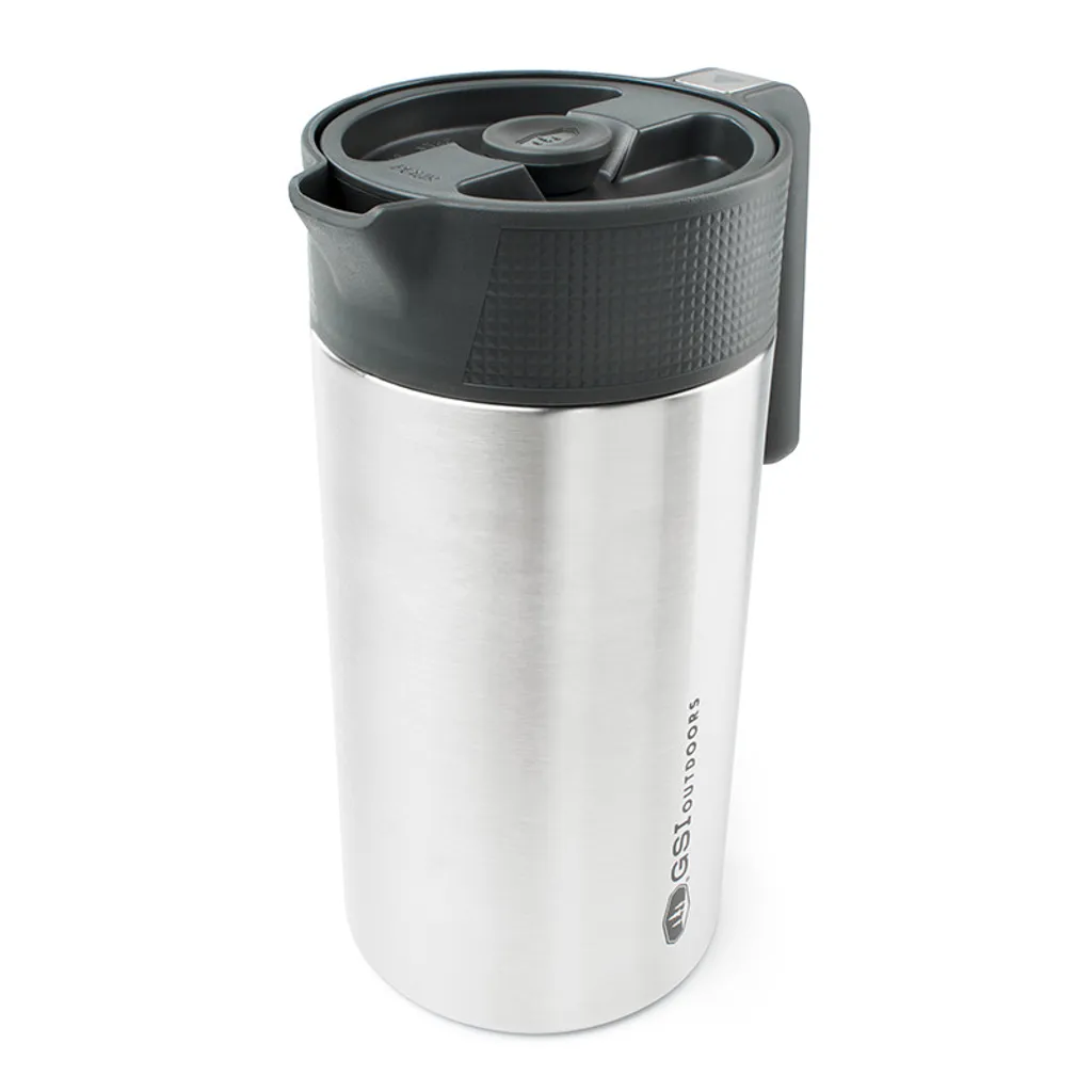 Cafetière isotherme incassable GSI JavaPress en acier inoxydable