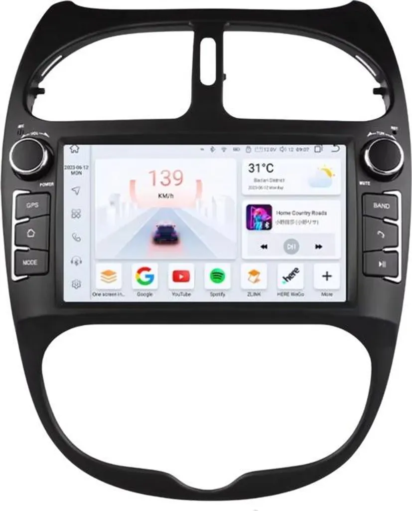 Autoradio CarPlay pour Peugeot 206 206CC 206SW 2000-2008 avec Bluetooth