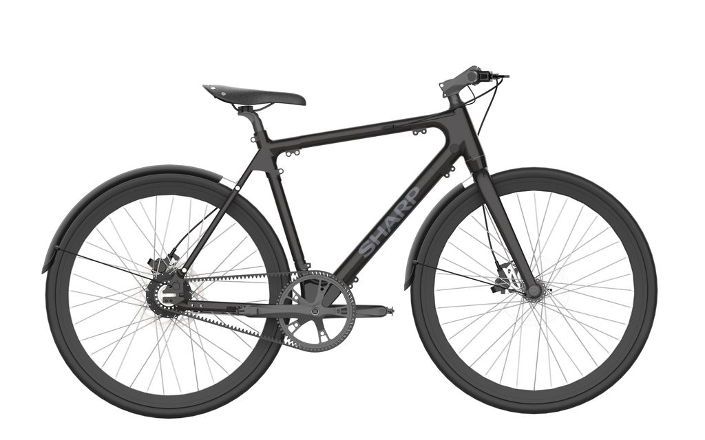 SHARP Hybrid Gravel E-Bike mit Carbon-Riemenantrieb, integriertem Farbdisplay und App, BK-RS08-EB