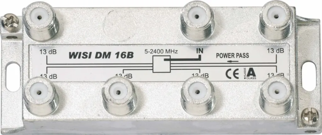 Répartiteur TV 6 Sorties Wisi DM16B pour Installation Intérieure Pro