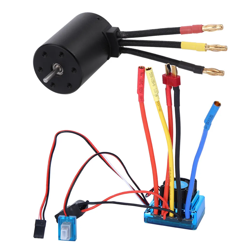 Moteur 3650 Brushless Haute Vitesse et ESC Waterproof pour RC 1/10