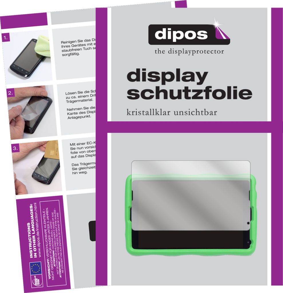 1x Schutzfolie für Medion Kids Tablet E10440 klar Displayschutzfolie Folie Display Schutz dipos