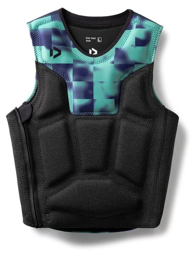 Duotone Kite Seat Weste mint/grau-meliert, Größe der Neoprenanzüge und Gurte 52/L