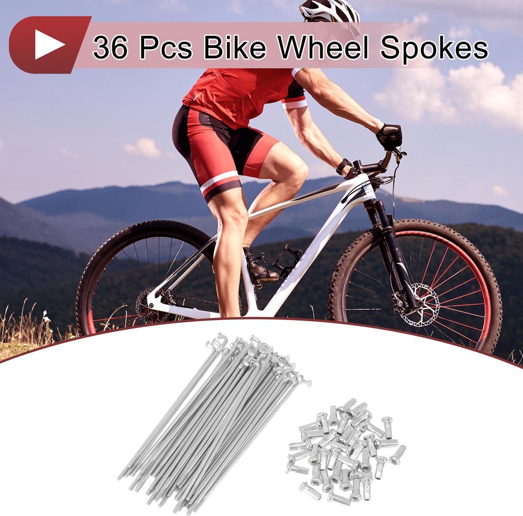 36 Set 12G Fahrradspeichen 104mm Fahrradspeichen 45 Stahl Produktbild 