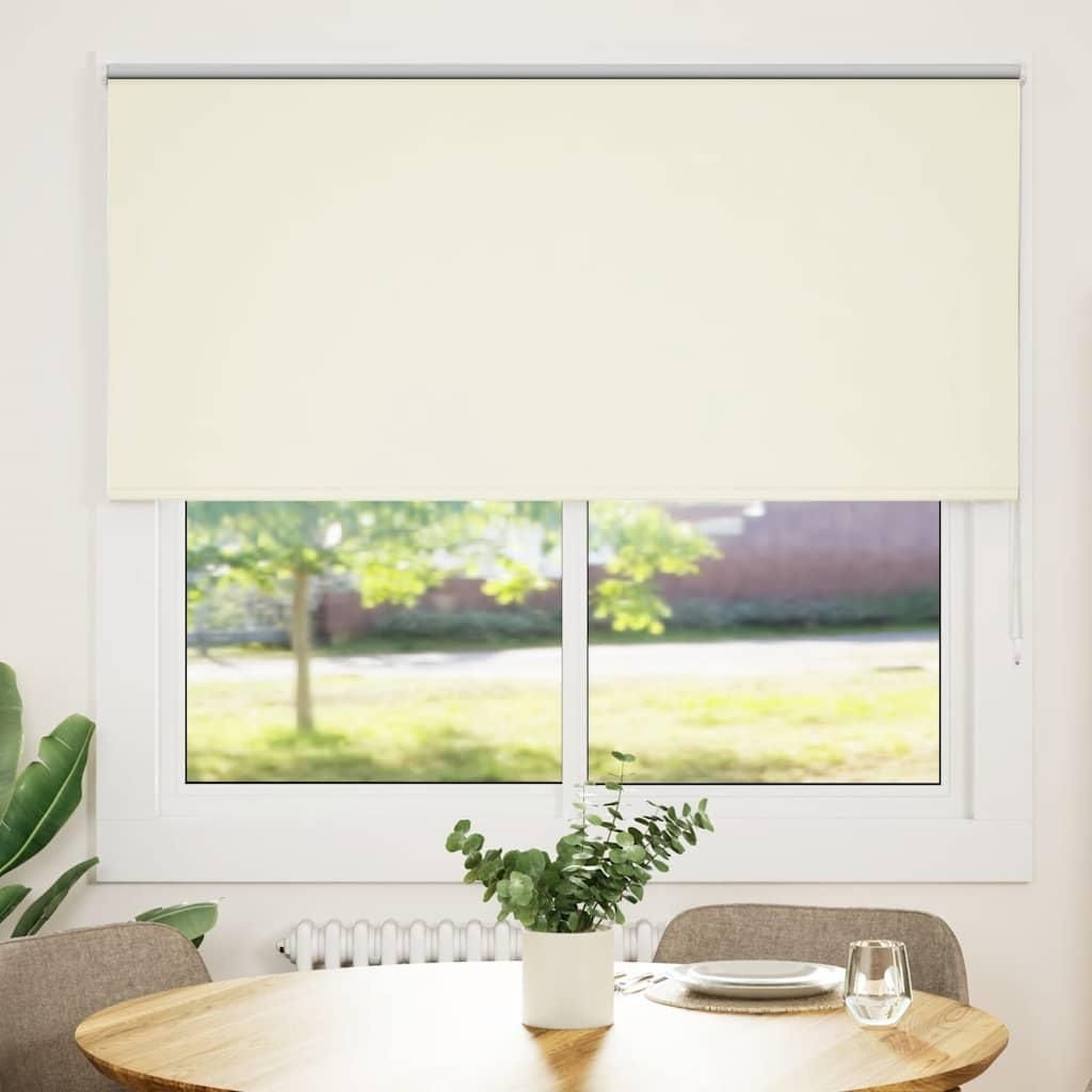 vidaXL Verdunkelungsrollo Cremeweiß 150x150cm Stoffbreite 146,6cm