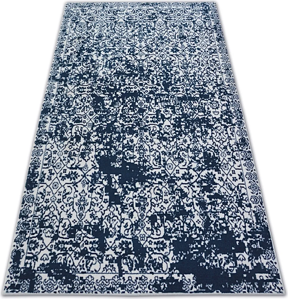 Tapis anti-poussière vintage bleu et blanc 120x170 cm - SENSE Micro 81260