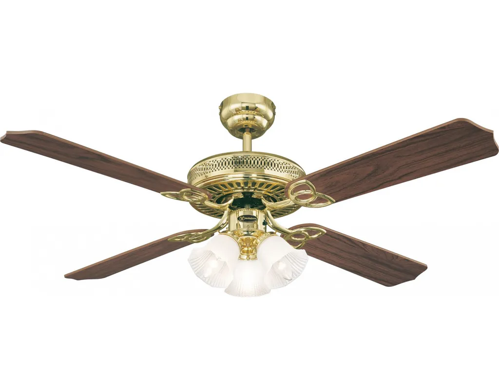 Ventilateur de Plafond Monarch Trio Blanc avec Luminaires et Chaînettes